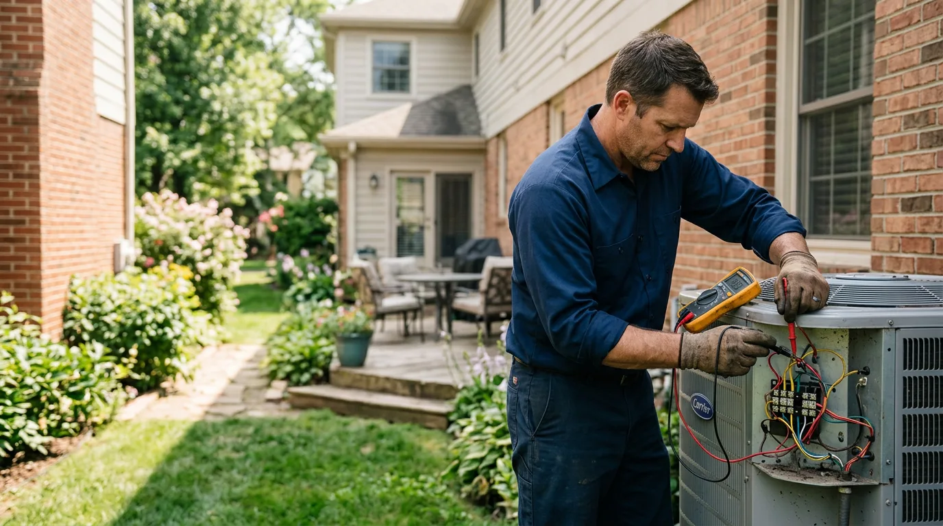 HVAC technician working near Crescent, IA